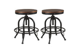 Valebeck Brown/Black Counter Height Barstool, Set of 2 from Ashley - Luna Furniture