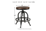 Valebeck Brown/Black Counter Height Barstool, Set of 2 from Ashley - Luna Furniture