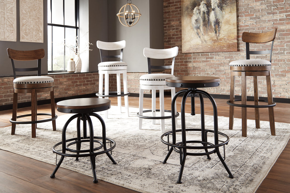 Valebeck Brown/Black Counter Height Barstool, Set of 2 from Ashley - Luna Furniture