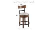 Valebeck Brown Counter Height Barstool from Ashley - Luna Furniture