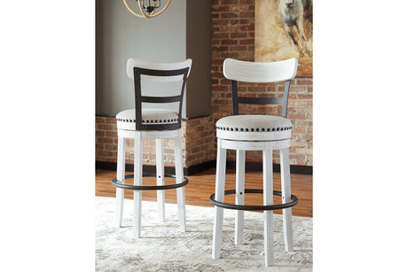 Valebeck White Bar Height Barstool from Ashley - Luna Furniture