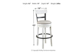 Valebeck White Bar Height Barstool from Ashley - Luna Furniture
