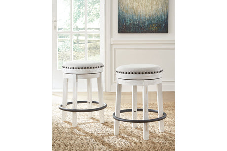 Valebeck White/Black Counter Height Stool from Ashley - Luna Furniture