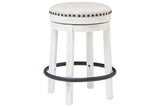 Valebeck White/Black Counter Height Stool from Ashley - Luna Furniture