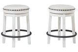 Valebeck White/Black Counter Height Stool from Ashley - Luna Furniture