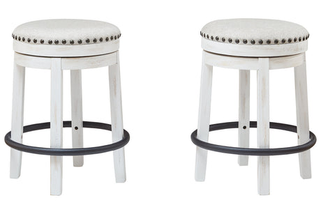 Valebeck White/Black Counter Height Stool from Ashley - Luna Furniture