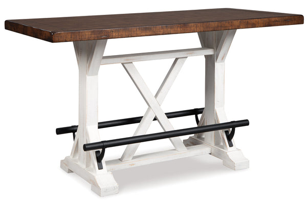 Valebeck White/Brown Counter Height Dining Table