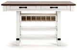 Valebeck White/Brown Counter Height Dining Table from Ashley - Luna Furniture
