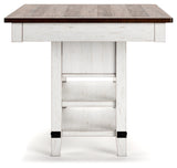 Valebeck White/Brown Counter Height Dining Table from Ashley - Luna Furniture