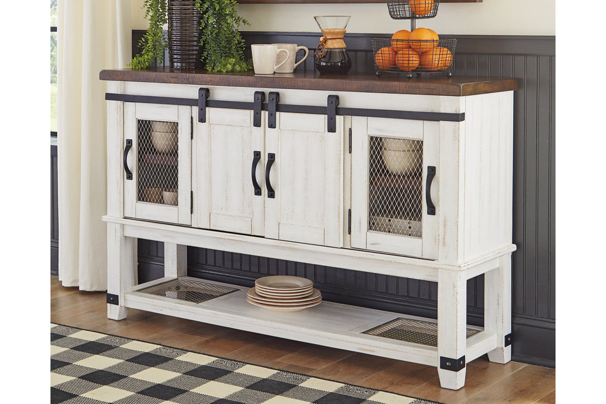 Valebeck White/Brown Dining Server from Ashley - Luna Furniture