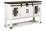Valebeck White/Brown Dining Server from Ashley - Luna Furniture