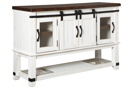 Valebeck White/Brown Dining Server from Ashley - Luna Furniture