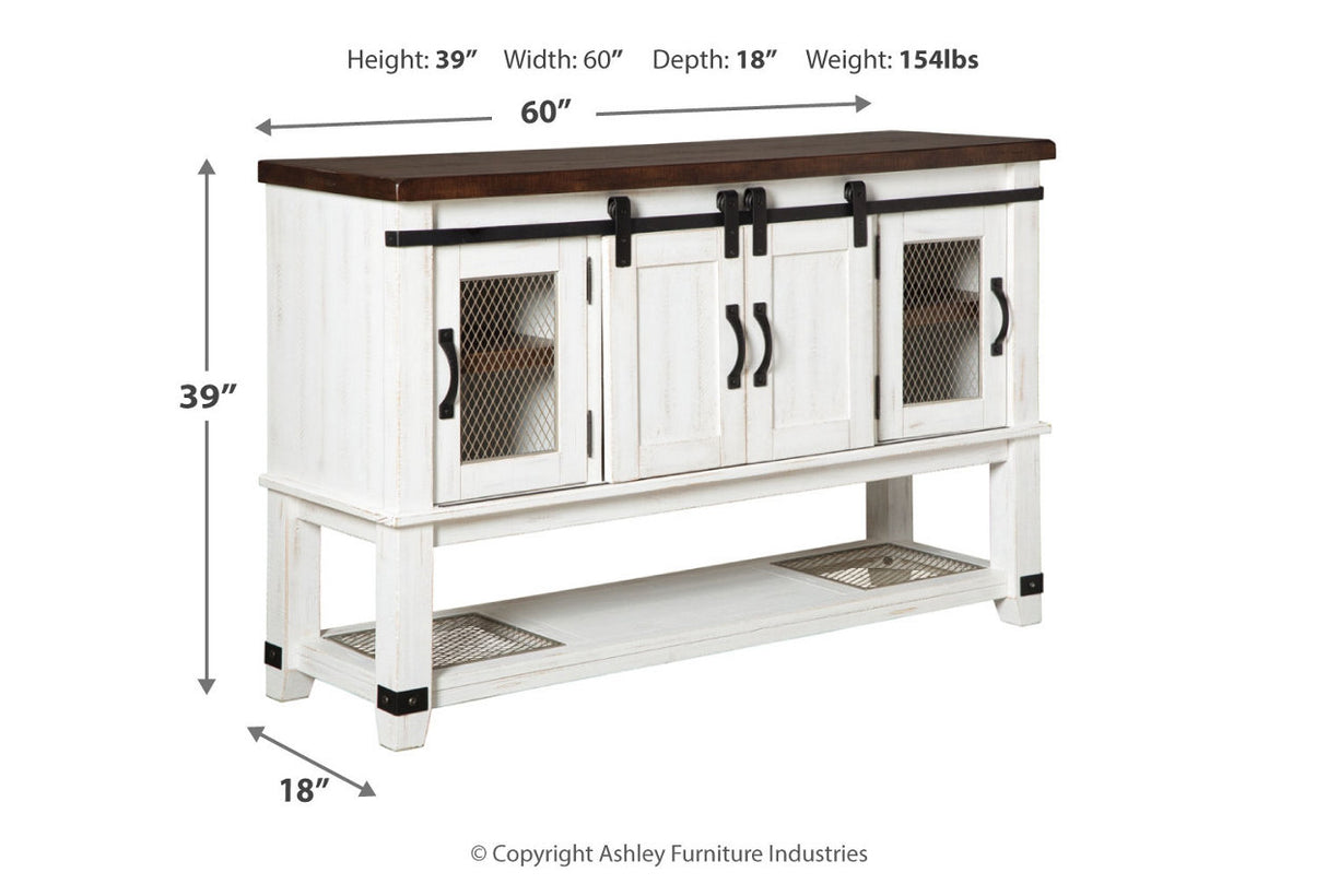 Valebeck White/Brown Dining Server from Ashley - Luna Furniture