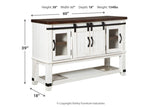 Valebeck White/Brown Dining Server from Ashley - Luna Furniture