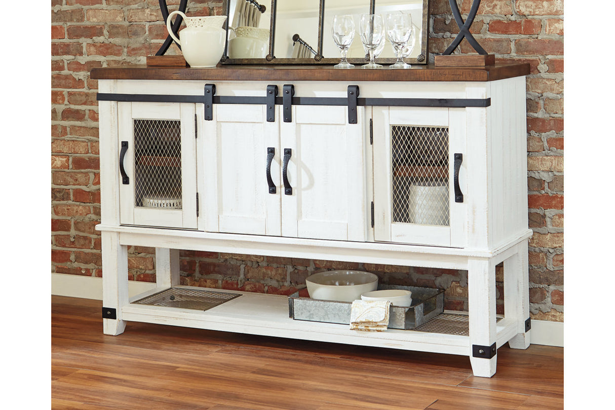 Valebeck White/Brown Dining Server from Ashley - Luna Furniture