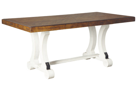 Valebeck White/Brown Dining Table from Ashley - Luna Furniture