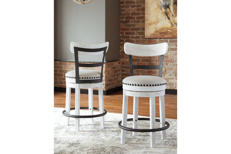 Valebeck White Counter Height Barstool from Ashley - Luna Furniture