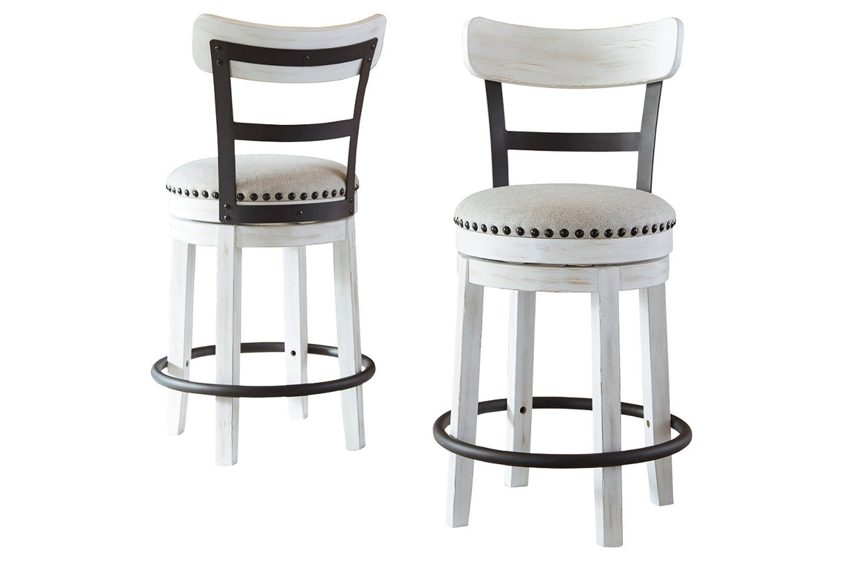 Valebeck White Counter Height Barstool from Ashley - Luna Furniture