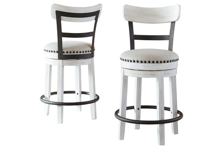 Valebeck White Counter Height Barstool from Ashley - Luna Furniture