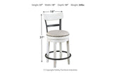 Valebeck White Counter Height Barstool from Ashley - Luna Furniture