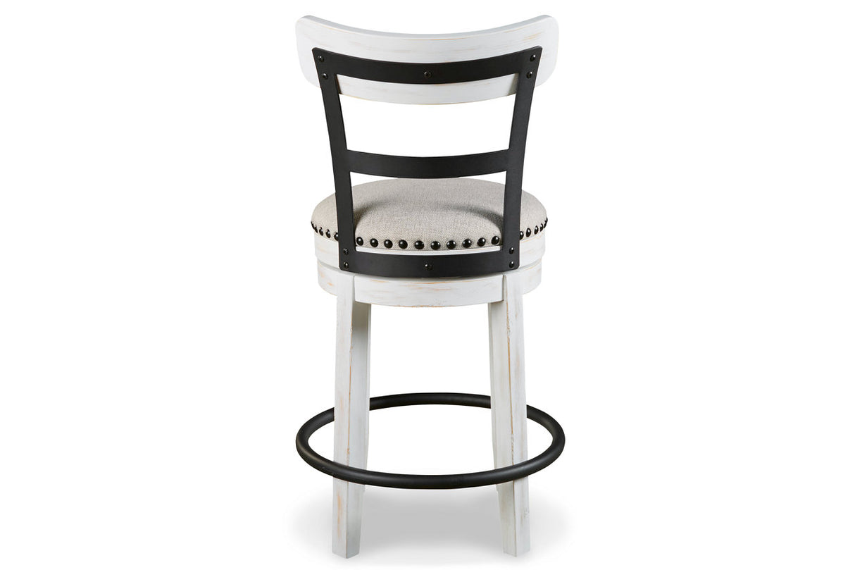 Valebeck White Counter Height Barstool from Ashley - Luna Furniture