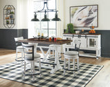 Valebeck White Counter Height Dining Table and 4 Barstools from Ashley - Luna Furniture