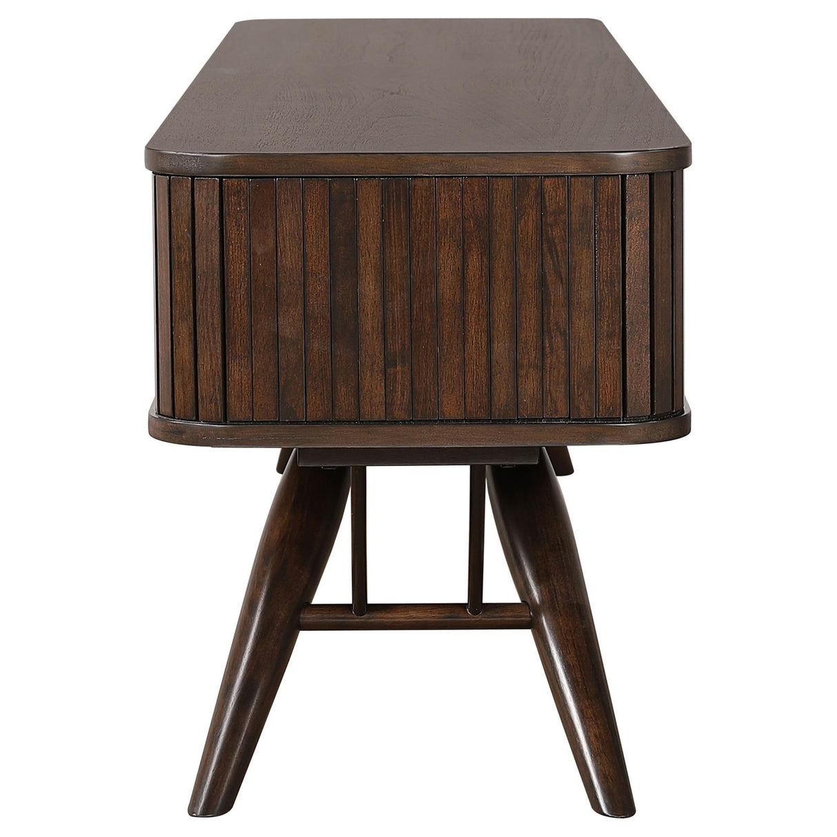 Valna Walnut Rectangular 71" TV Stand with Sliding Doors from Coaster - Luna Furniture