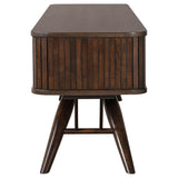 Valna Walnut Rectangular 71" TV Stand with Sliding Doors from Coaster - Luna Furniture