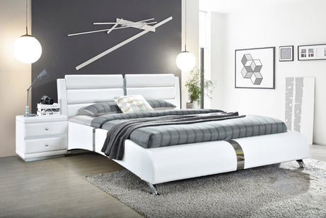 Vegas White King Platform Bed from Happy Homes - Luna Furniture