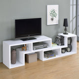 Velma White Convertible TV Console/Bookcase from Coaster - Luna Furniture