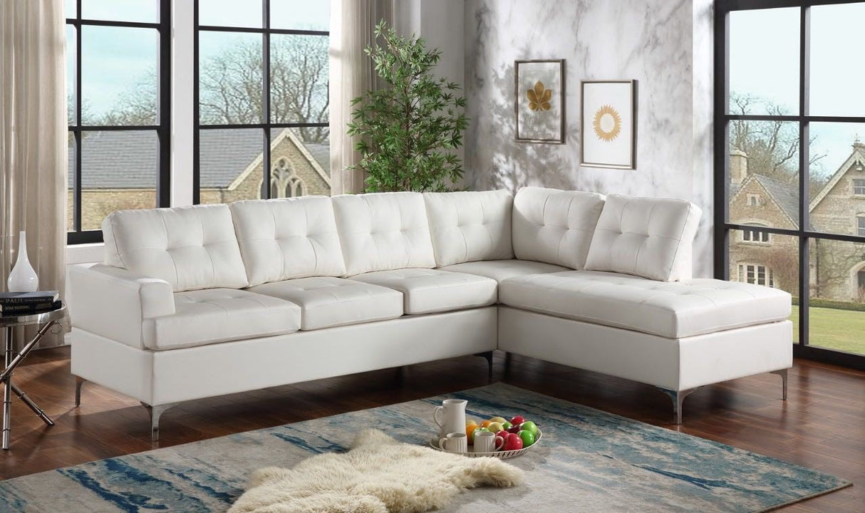 Vintage White Sectional from Happy Homes - Luna Furniture