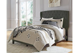 Vintasso Charcoal King Upholstered Platform Bed from Ashley - Luna Furniture