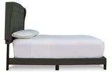 Vintasso Charcoal King Upholstered Platform Bed from Ashley - Luna Furniture