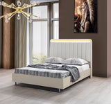 Viola Cream High Gloss Lacquer 4-Piece Queen Bedroom Set from Nova Furniture - Luna Furniture