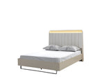 Viola Cream High Gloss Lacquer 4-Piece Queen Bedroom Set from Nova Furniture - Luna Furniture