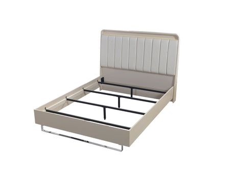 Viola Cream High Gloss Lacquer 4-Piece Queen Bedroom Set from Nova Furniture - Luna Furniture