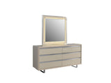 Viola Cream High Gloss Lacquer 4-Piece Queen Bedroom Set from Nova Furniture - Luna Furniture