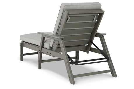 Visola Gray Chaise Lounge with Cushion from Ashley - Luna Furniture