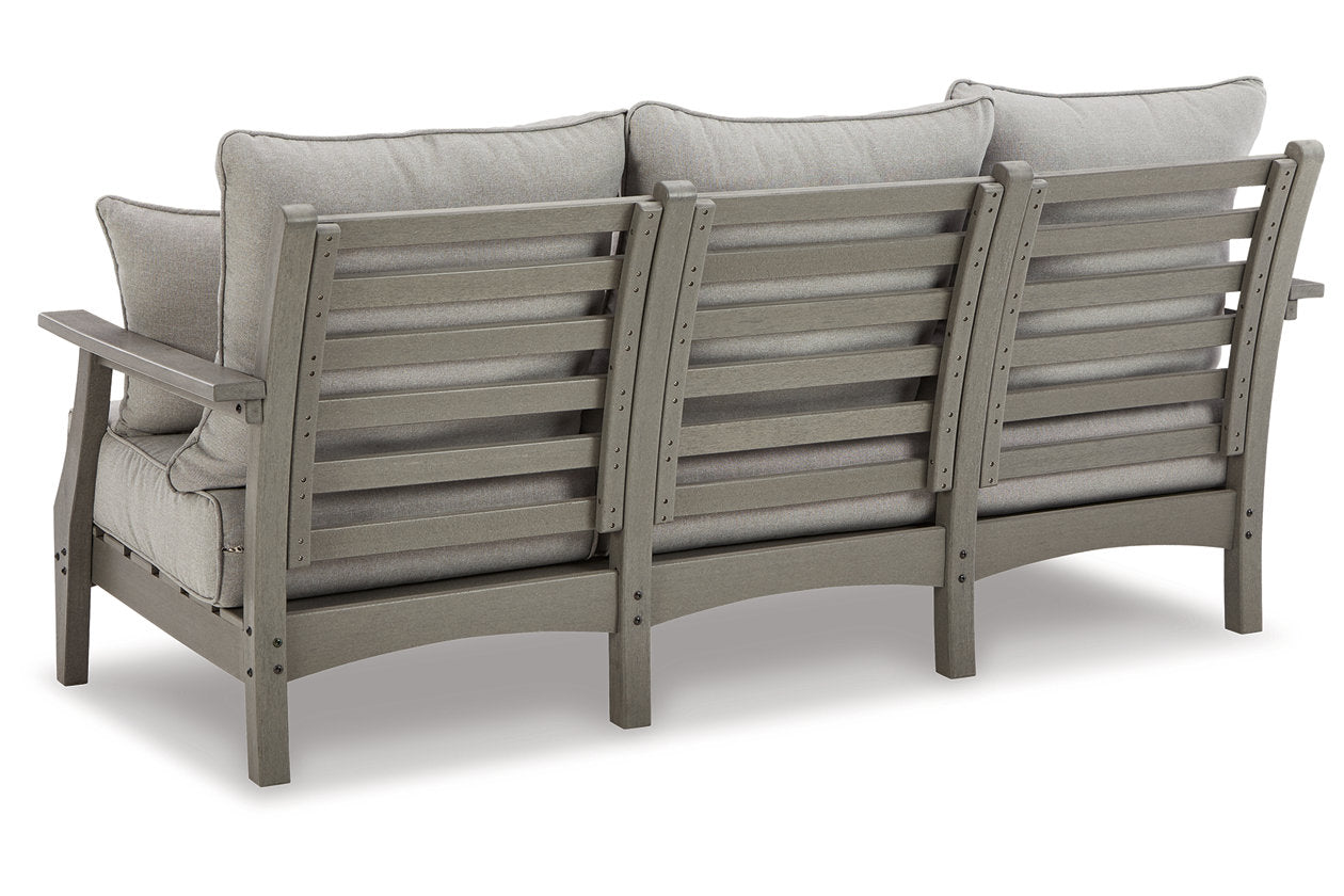 Ashley Visola Gray Outdoor Sofa with Cushion – Luna Furniture