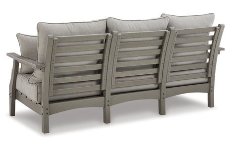 Visola Gray Outdoor Sofa with Cushion from Ashley - Luna Furniture