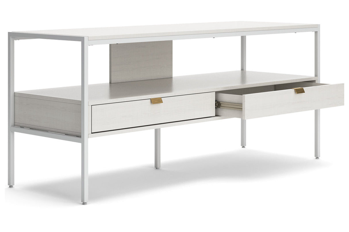 Deznee White 60" TV Stand from Ashley - Luna Furniture