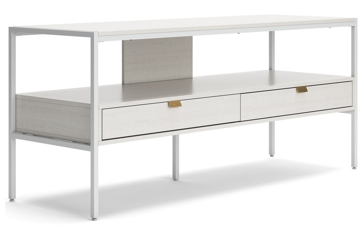 Deznee White 60" TV Stand from Ashley - Luna Furniture