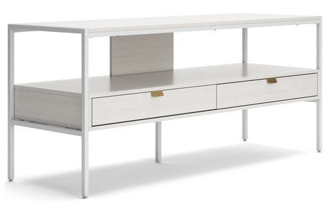 Deznee White 60" TV Stand from Ashley - Luna Furniture