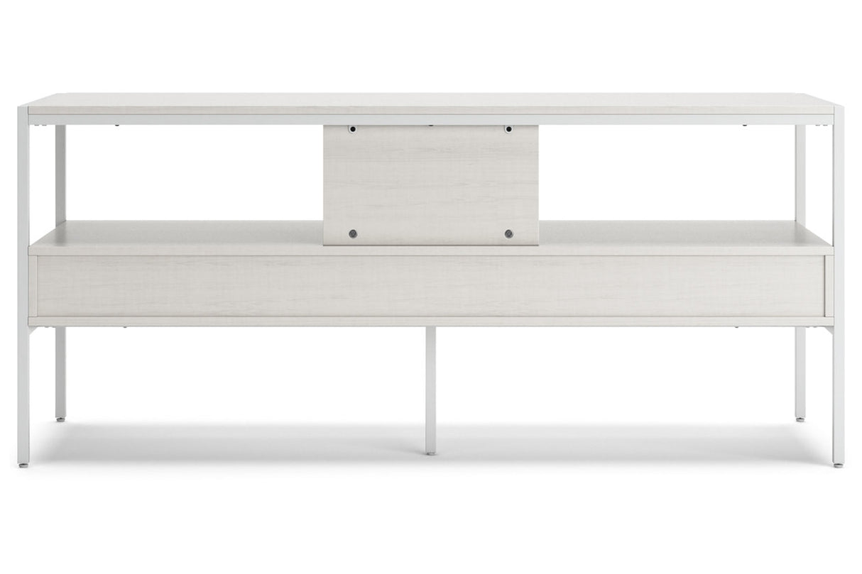 Deznee White 60" TV Stand from Ashley - Luna Furniture