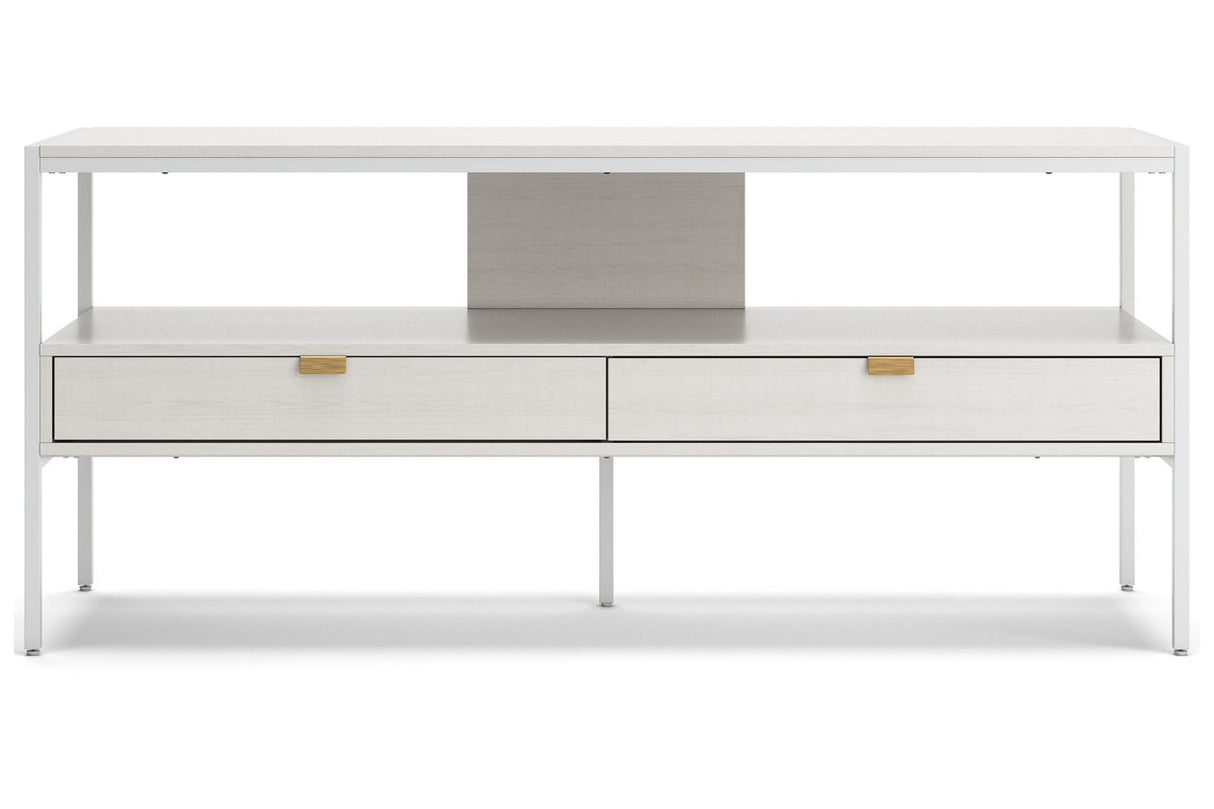Deznee White 60" TV Stand from Ashley - Luna Furniture