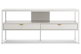 Deznee White 60" TV Stand from Ashley - Luna Furniture