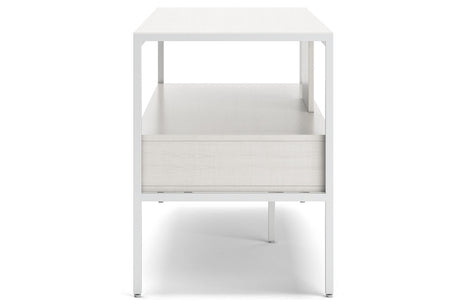 Deznee White 60" TV Stand from Ashley - Luna Furniture