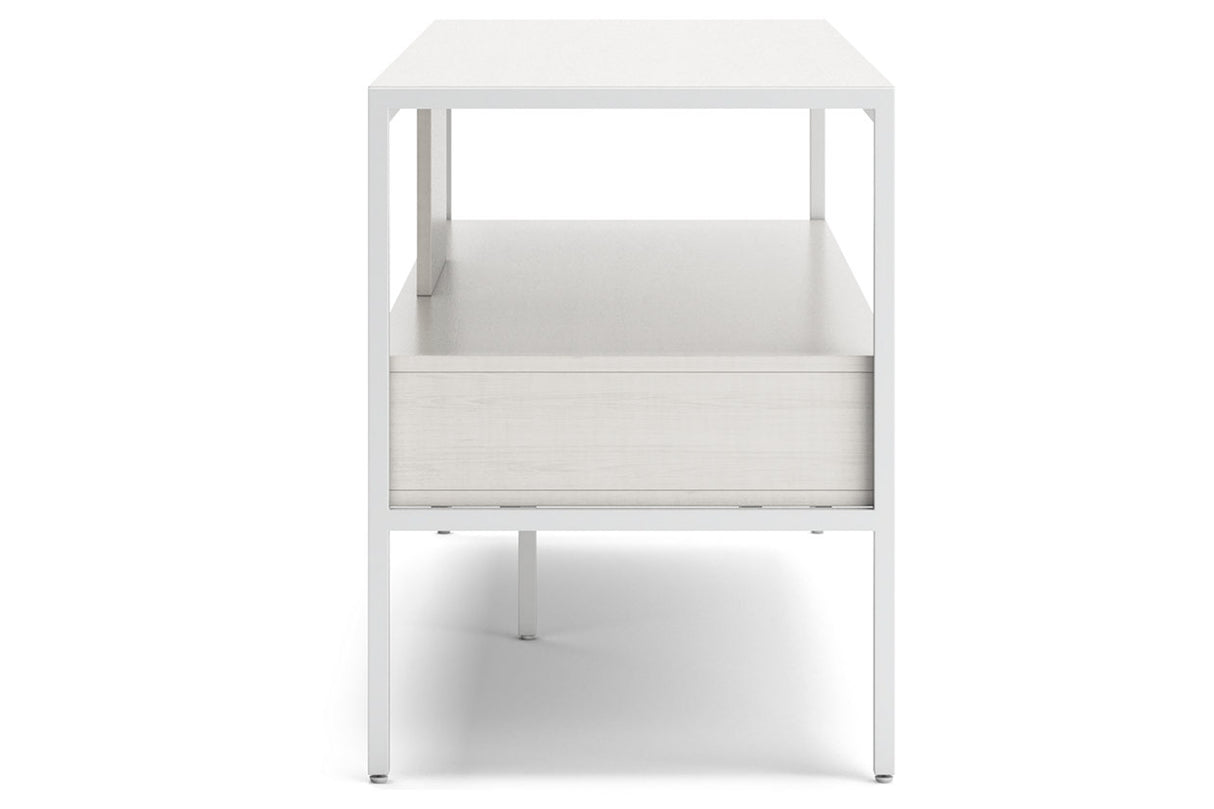 Deznee White 60" TV Stand from Ashley - Luna Furniture