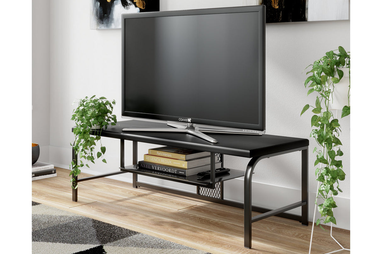 Lynxtyn Black 48" TV Stand from Ashley - Luna Furniture