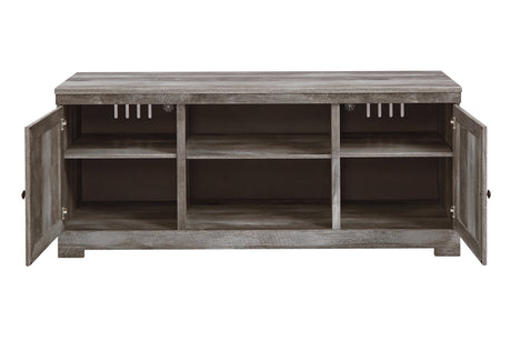 Wynnlow Gray 63" TV Stand with Electric Fireplace from Ashley - Luna Furniture